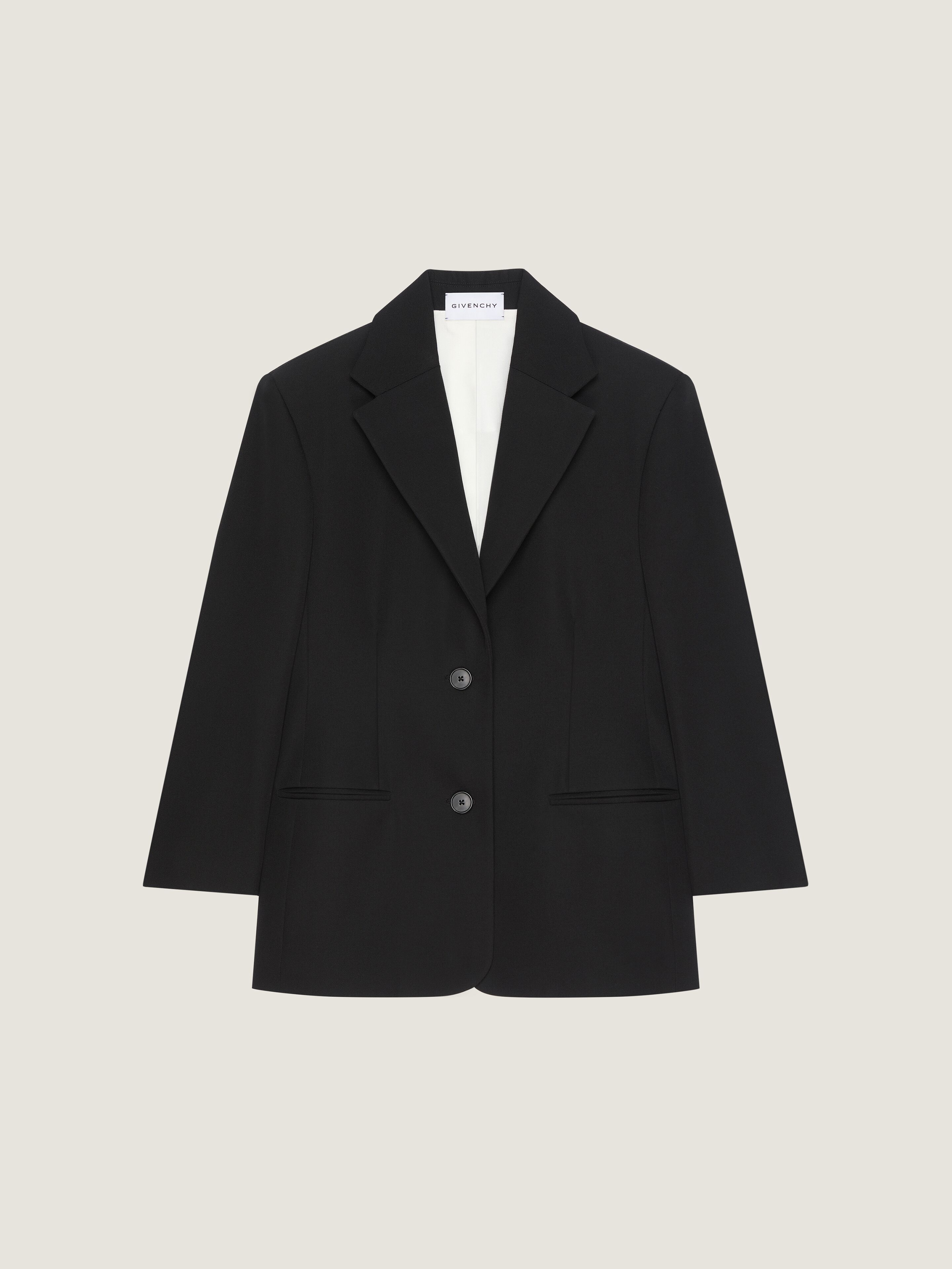 Single breasted jacket in wool